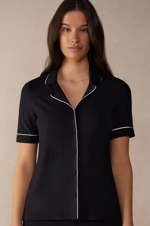 intimissimi Maglia Manica Corta Aperta Davanti in Modal Donna