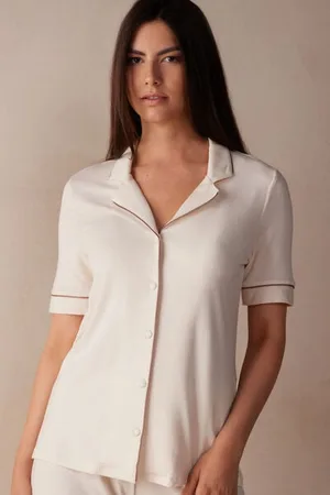 intimissimi Maglia Manica Corta Aperta Davanti in Modal Donna
