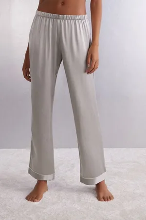 intimissimi Pantalone Lungo in Raso di Seta Donna