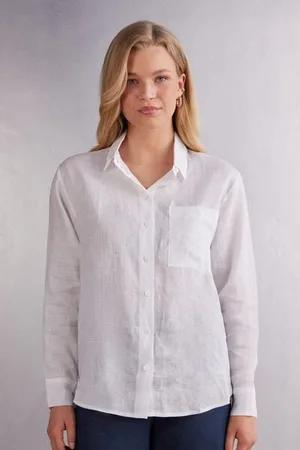 intimissimi Camicia in Tela di Lino Donna