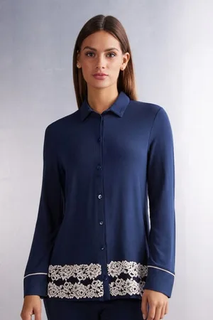 intimissimi Maglia Aperta Davanti in Modal Pretty Flowers Donna