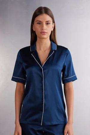 intimissimi Camicia Maniche Corte in Seta Taglio Uomo Donna