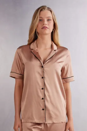 intimissimi Camicia Maniche Corte in Seta Taglio Uomo Donna
