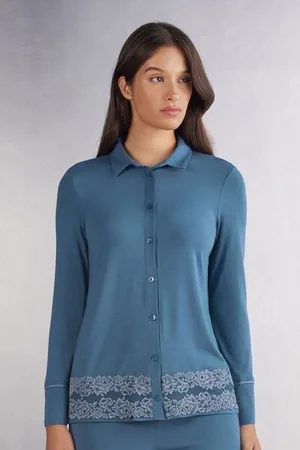 intimissimi Maglia Aperta Davanti in Modal Pretty Flowers Donna