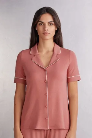 intimissimi Maglia Manica Corta Aperta Davanti in Modal Donna
