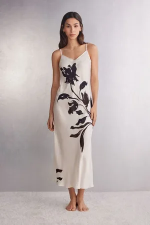 intimissimi Sottoveste Lunga in Raso di Viscosa Sleepless Nights Donna