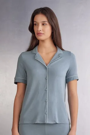 intimissimi Maglia Manica Corta Aperta Davanti in Modal Donna