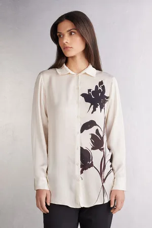 intimissimi Camicia in Raso di Viscosa Sleepless Nights Donna