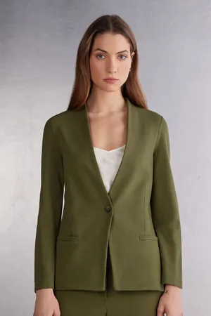 intimissimi Giacca in Cotone Pesante con Bottone Donna
