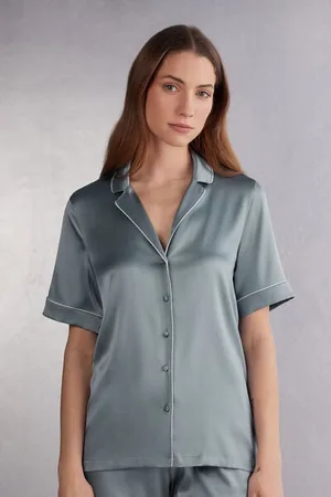 intimissimi Camicia Maniche Corte in Seta Taglio Uomo Donna