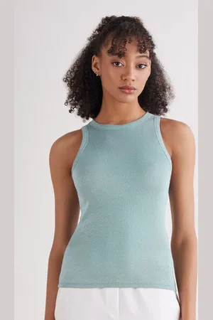 intimissimi Canotta a Costine in Cotone Lamè Donna