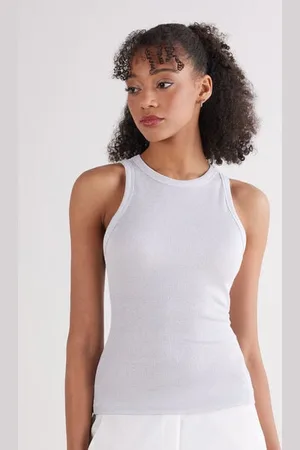 intimissimi Canotta a Costine in Cotone Lamè Donna