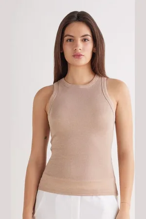 intimissimi Canotta a Costine in Cotone Lamè Donna