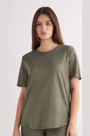 intimissimi Maglia Manica Corta in Lino Donna