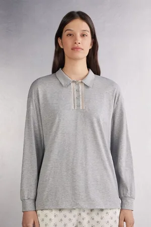 intimissimi Polo manica Lunga Cotone Superior Dusty Flower Donna