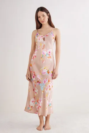 intimissimi Sottoveste Lunga in Raso di Viscosa Here Comes The Sun Donna