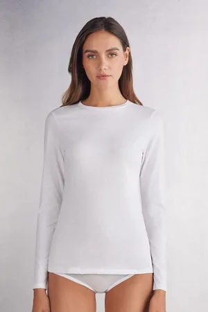 intimissimi Maglia Manica Lunga a Girocollo in Cotone Superior Donna