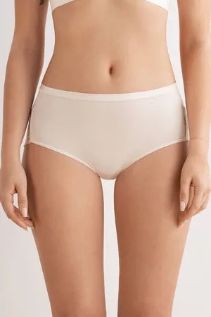 intimissimi Slip Vita Alta in Microfibra e Pizzo Donna