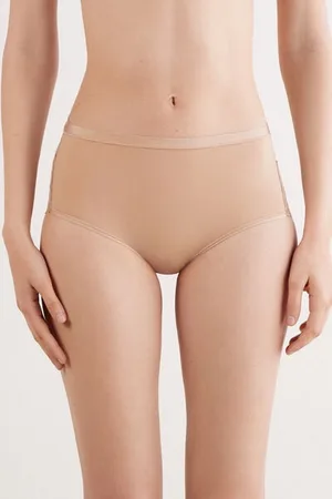 intimissimi Slip Vita Alta in Microfibra e Pizzo Donna