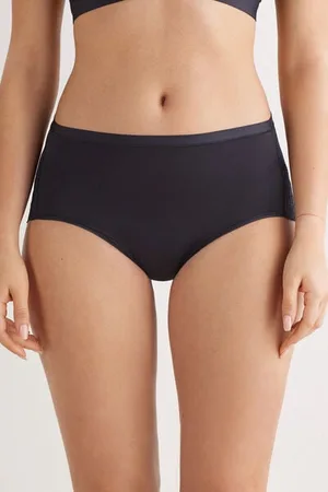 intimissimi Slip Vita Alta in Microfibra e Pizzo Donna
