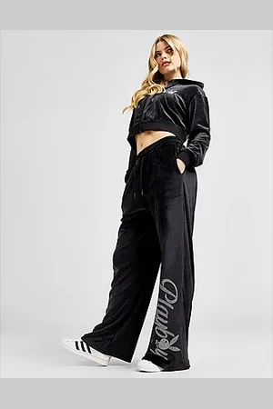 Playboy Pantaloni della Tuta Wide Diamante Velluto