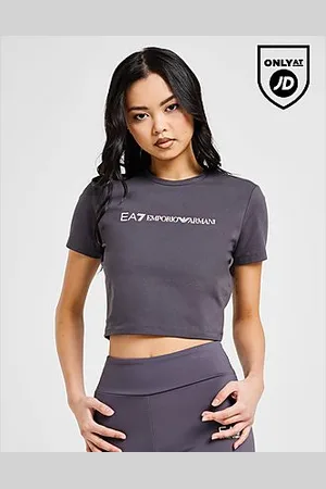 EA7 Logo Slim Crop T-Shirt