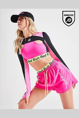 Red Run Activewear Twin Flame Woven Sport Shorts