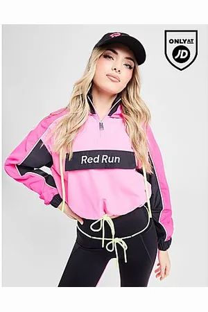 Red Run Activewear Twin Flame Cropped Windbreaker
