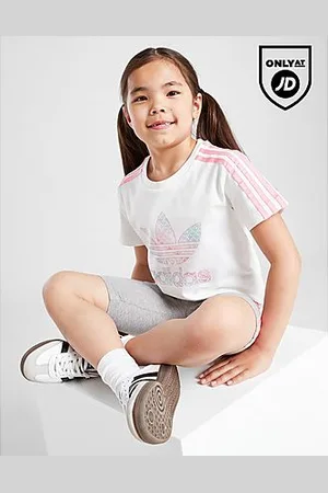 adidas Trefoil All Over Print T-Shirt/Shorts Set Children