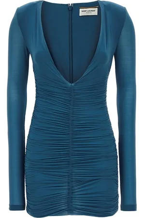 Saint Laurent Abito drappeggiato jersey