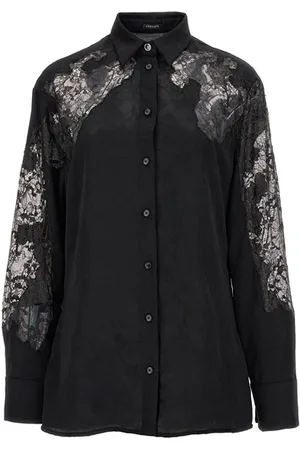 VERSACE Camicia raso pizzo