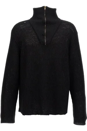 Maison Margiela Maglione half zip distressed