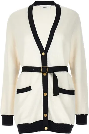 Bally Cardigan logo jacquard