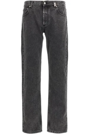 Alexander McQueen Jeans placchetta metallica