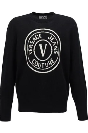 VERSACE Maglione intarsio logo