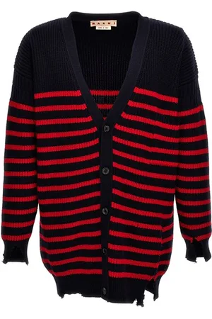 Marni Cardigan righe effetto destroyed