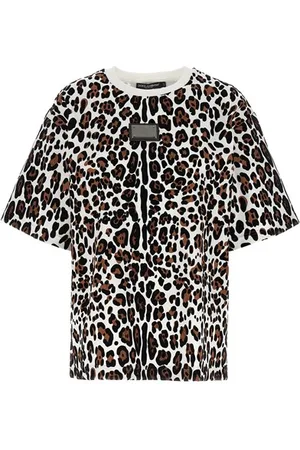 Dolce & Gabbana T-shirt animalier placca logo