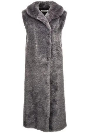 Serafini Gilet extra lungo eco pelliccia