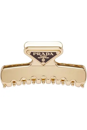 Prada Fermaglio per capelli logo triangolo