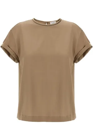 Brunello Cucinelli Blusa seta Monile