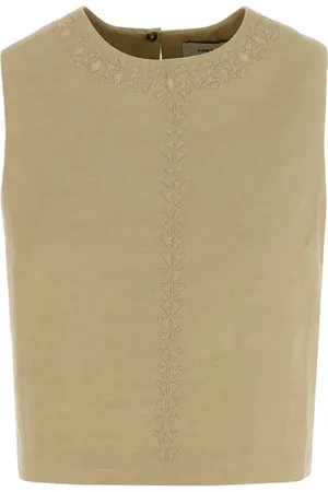 YVES SALOMON Top ricami