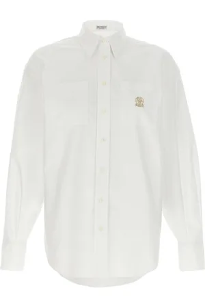 Brunello Cucinelli Camicia ricamo logo