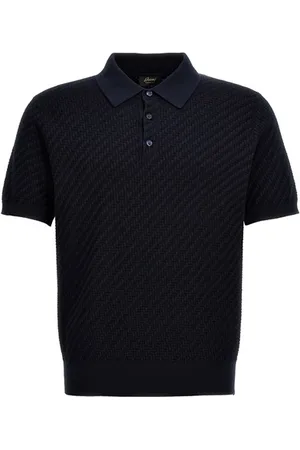 BRIONI Polo maglia intrecciata