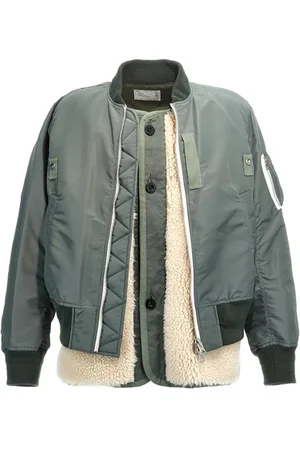 SACAI Bomber nylon inserto shearling