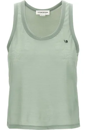 Victoria Beckham Tank top ricamo logo