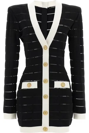 Balmain Abito bicolor maglia