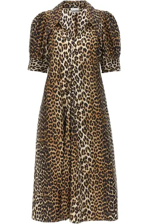 Ganni Abito midi animalier