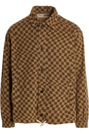INCOTEX RED X FACETASM Overshirt stampa check