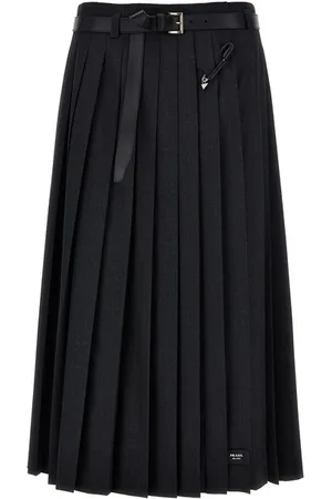 Prada Gonna gabardine pieghe
