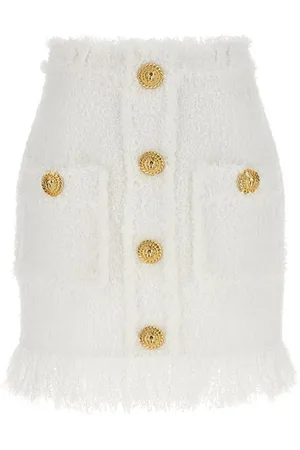 Balmain Gonna tweed bottoni